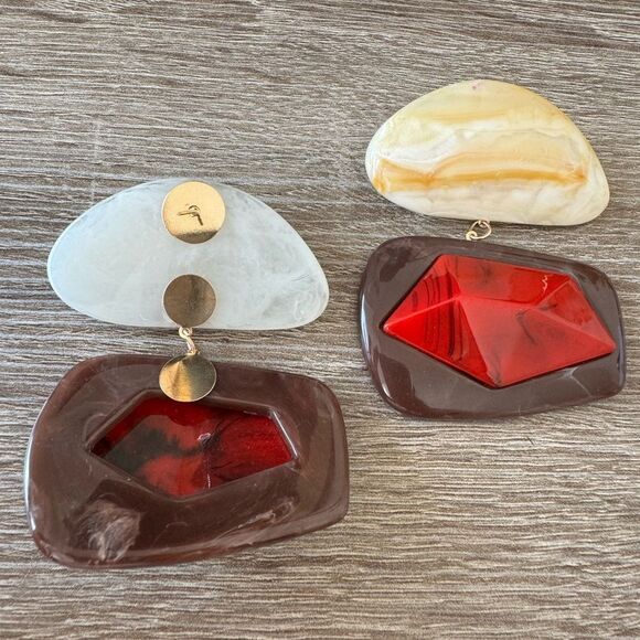 Statement drop earrings N624 - Picture 4 of 5